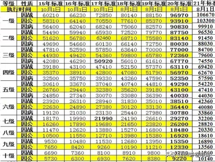 2024年抚恤金表最新概览解读，全面理解抚恤政策的更新与调整