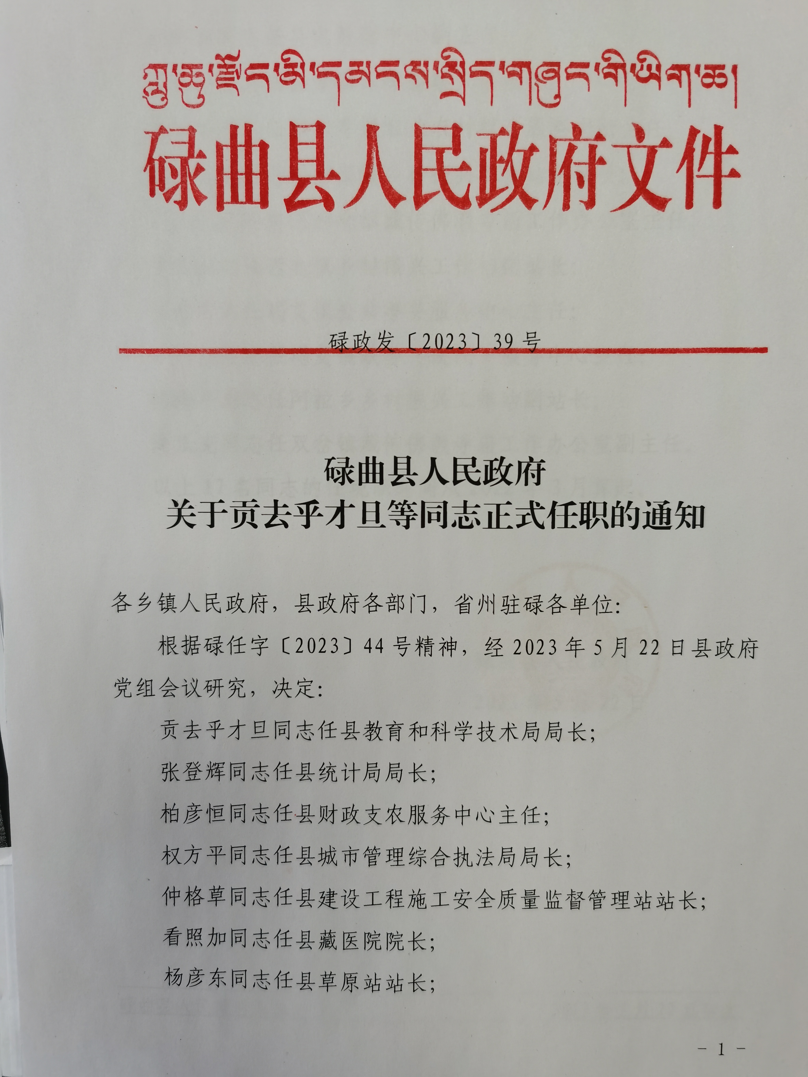 洛隆县特殊教育事业单位人事任命动态更新